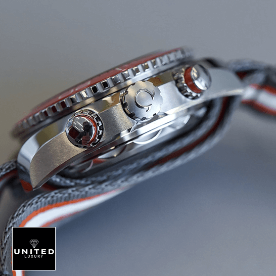 Omega Seamaster Stainless Steel Crown Push Button  crown on the logo