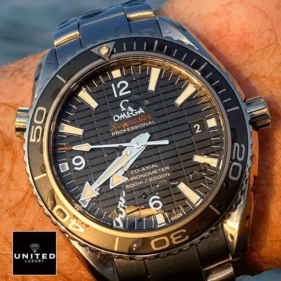 Omega Seamaster Planet Ocean 232.30.42.21.01.004 Black Dial  on the wrist