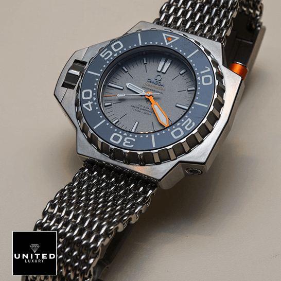 Omega Seamaster 227.90.55.21.99.001 Stainless Steel Bracelet  grey background