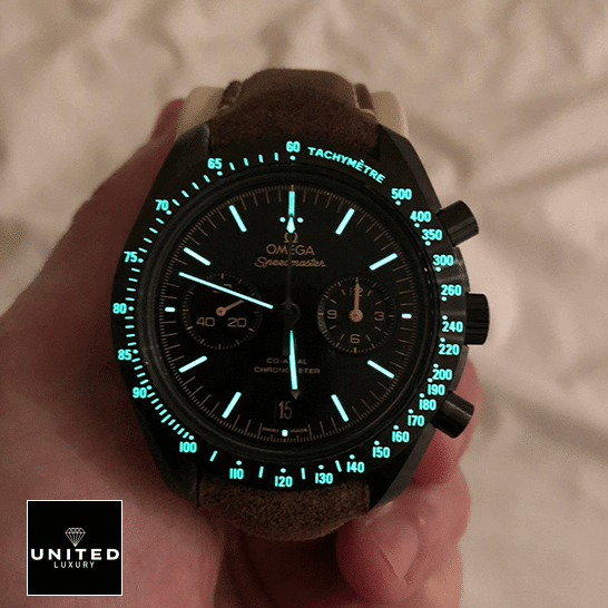 Omega Speedmaster Moonwatch 1 Omega Speedmaster 311.92.44.51 Black Dial dial phosphor