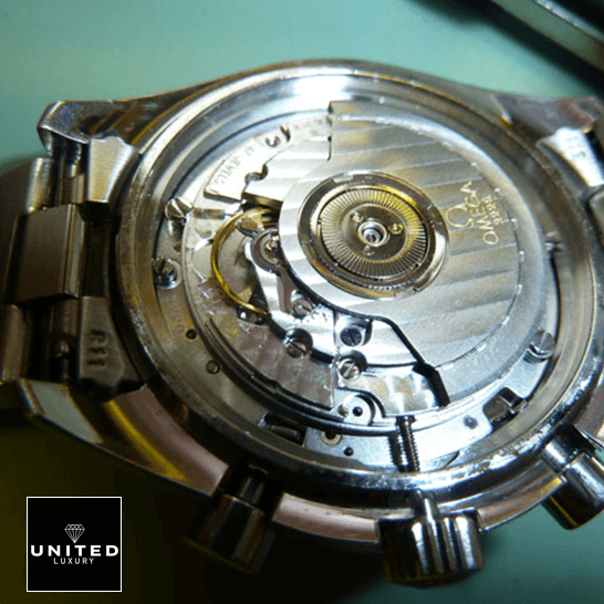 Omega 3510.50 Stainless Steel Mechanism  upside view