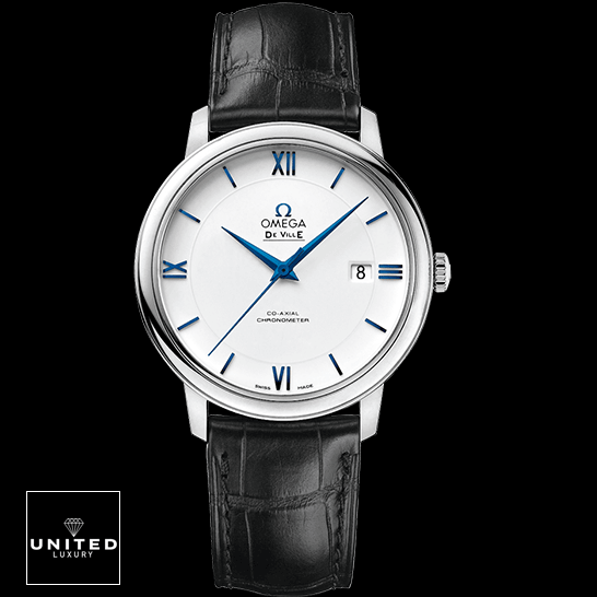 Omega De Ville Prestige 424.53.40.21.04.001 White Dial  black background