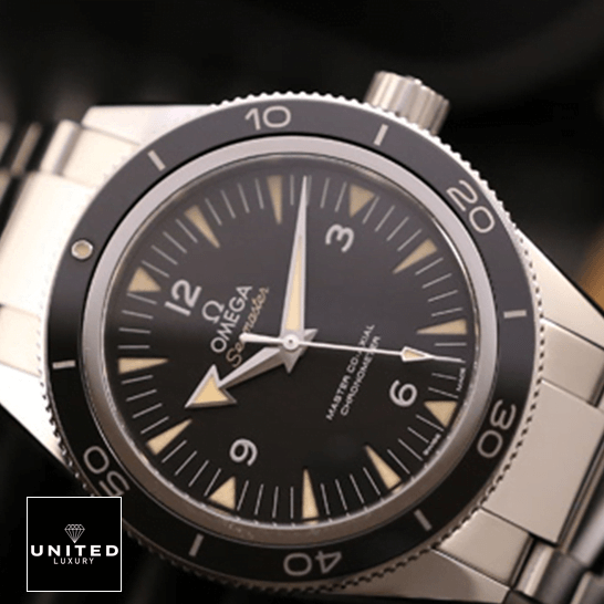 Omega Seamaster Black Dial Stainless Steel  front view