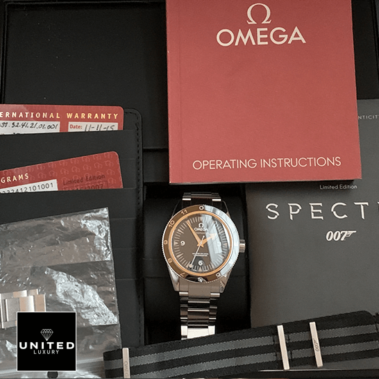 Omega Seamaster Spectre 7 Omega Seamaster 30 Spectre Stainless Steel 233.32.41.21 warranty card