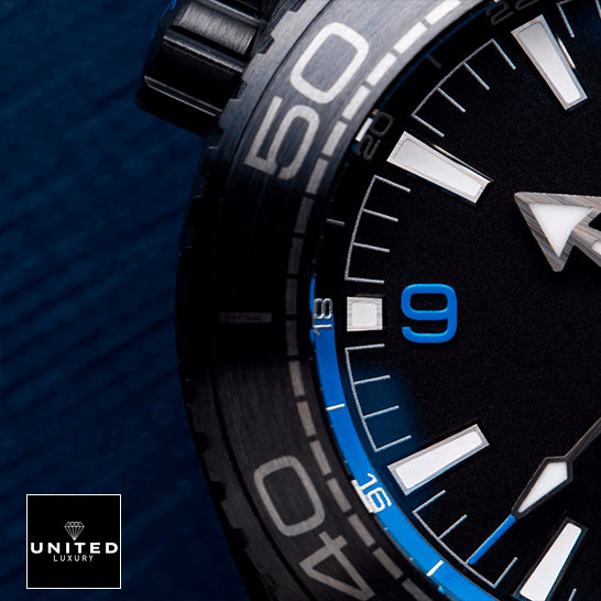 Omega Seamaster 215_92_46_22_01_002 Black Dial Blue Bezel  blue background
