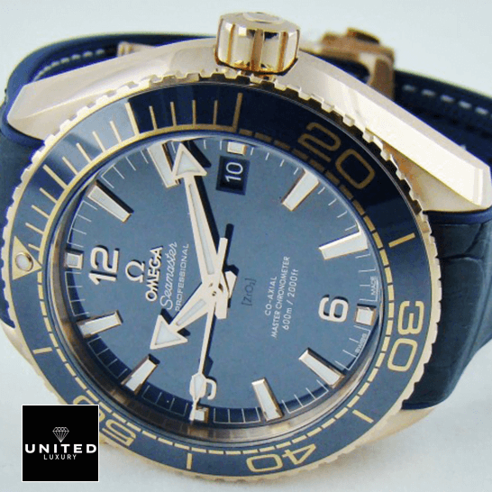 Omega Seamaster Blue Dial Ocean Steel  white background