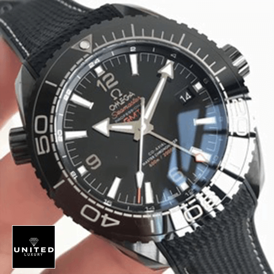 Omega Seamaster GMT Black Dial & Bezel  on the hand