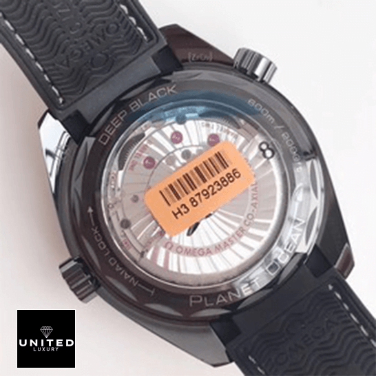 Omega Deep Black Steel Case  upside view