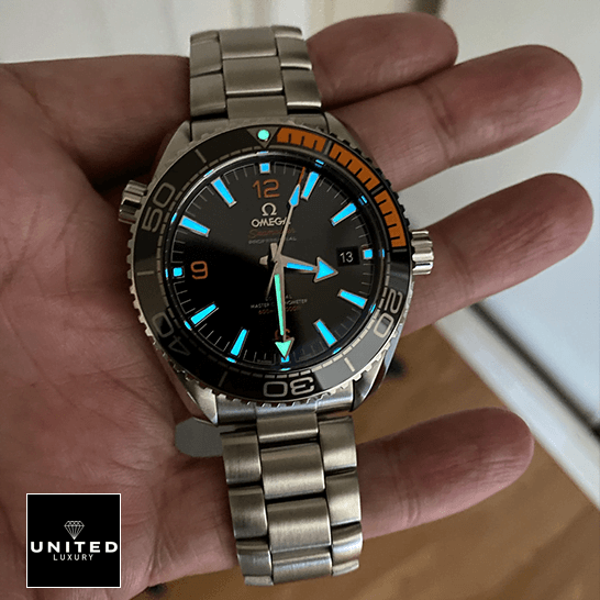 Omega Seamaster Black Dial Oyster  on the hand