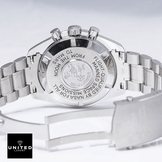 Omega Speedmaster Steel Case Crown / Push Button  opened steel clasp