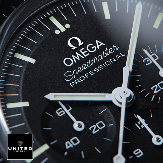Omega Speedmaster Professınonal Black Dial  close view