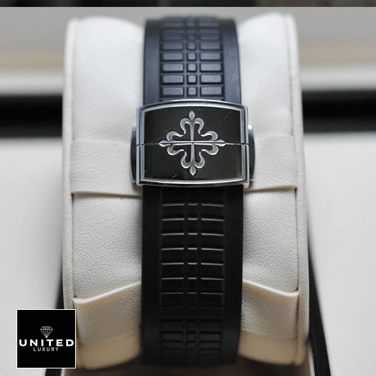 Patek Philippe Rubber Strap 5 Patek Philippe 5167A-001 Rubber Black Bracelet clasp on the logo