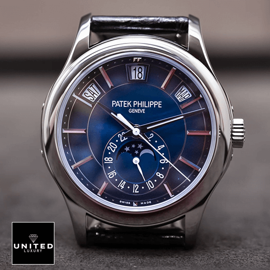 Patek Philippe Complications 5205G_013 Bluıe Dial Moon  front view