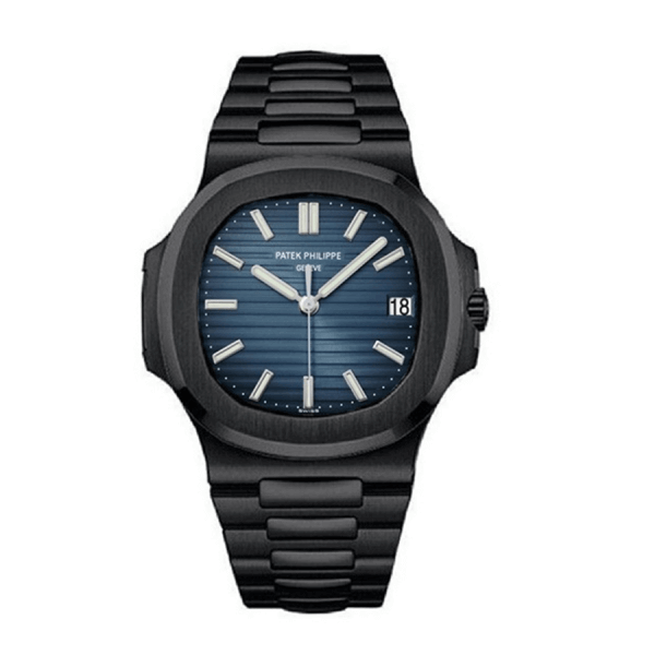patek-philippe-nautilus-blue-dial-black-steel-watch