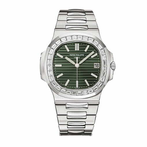 patek-philippe-green-dial-steel-diamond-bezel-watch
