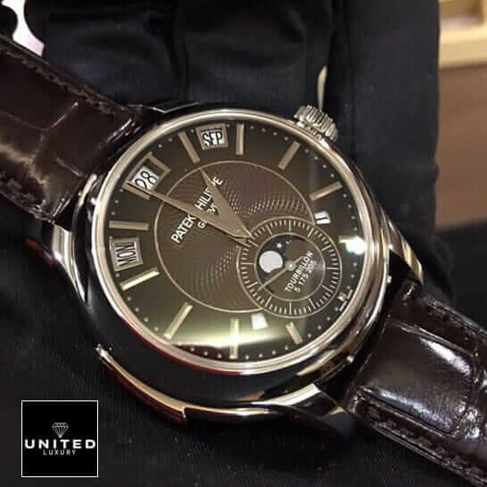 Patek Philippe Repeater Black Dial  on the black glove hand