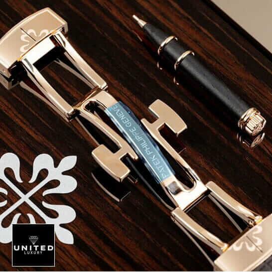 Patek Philippe Travel Time Stainless Steel Clasp  opened clasp