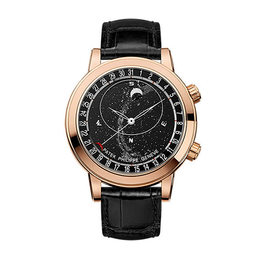 patek-philippe-celestial-rose-gold-black-dial-leather-watch