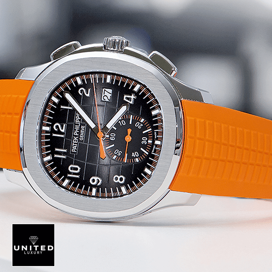 Patek Philippe Aquanaut Orange Rubber Bracelet 5968A-001  orange second hand