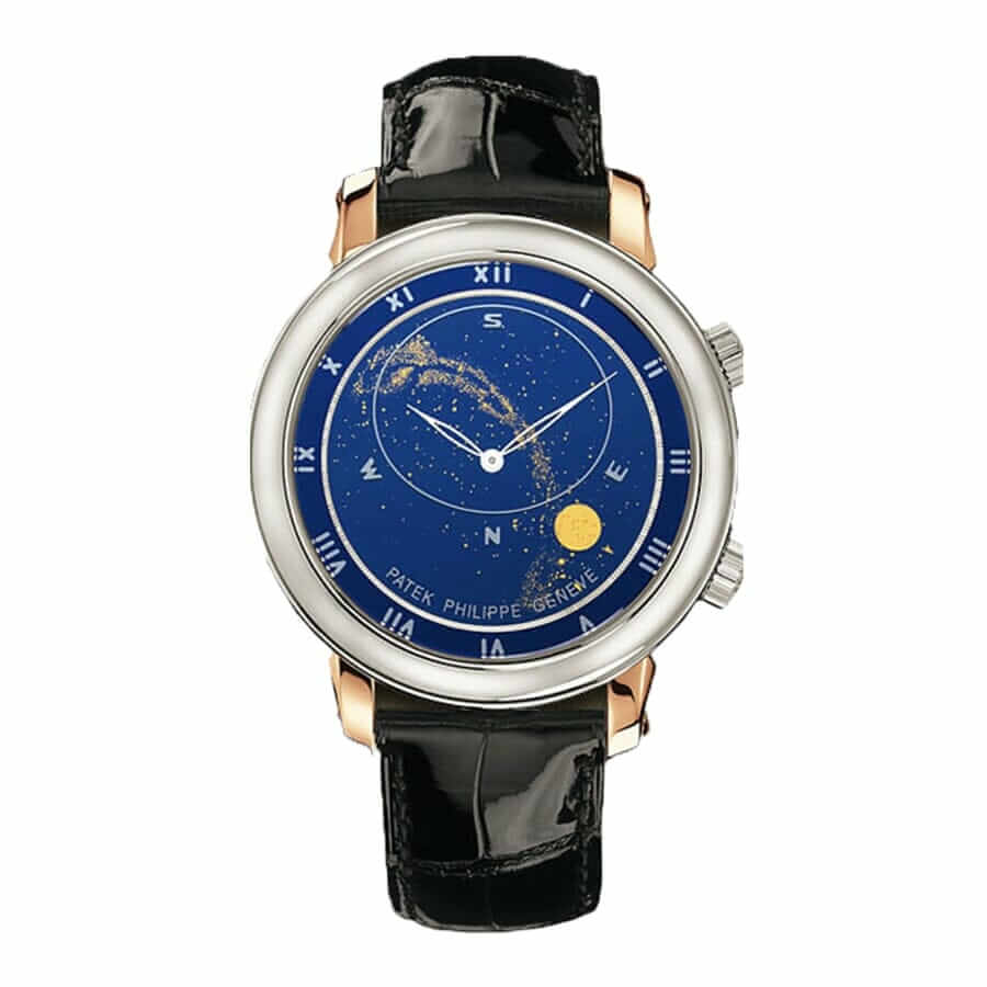 patek-philippe-celestial-blue-dial-black-leather-rose-gold-watch