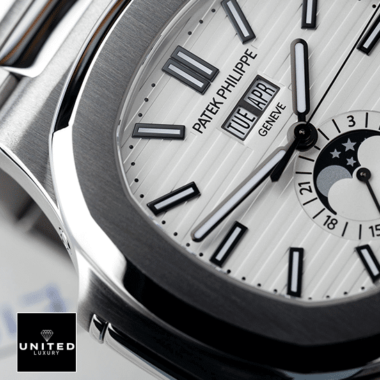 Patek Philippe Geneve White Dial Steel Case  front view