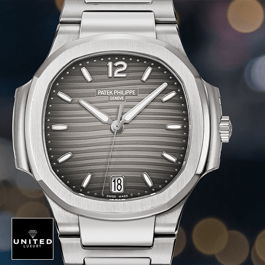 Patek Philippe Nautilus 71181A-011 Grey Dial Steel Bezel  front view