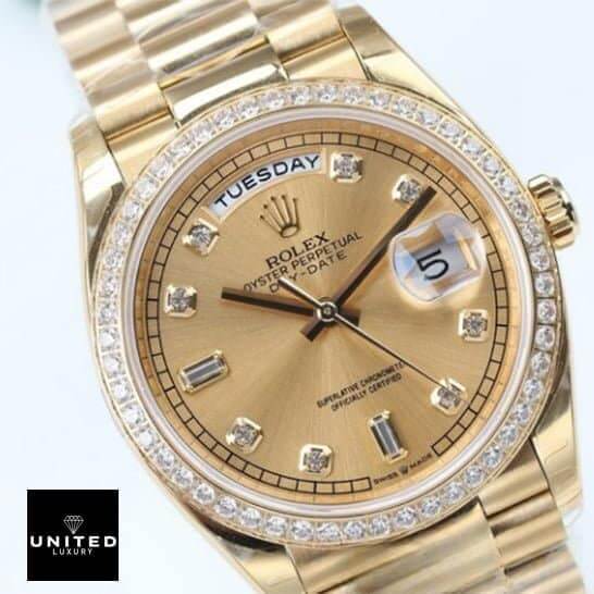 Rolex Day-Date 228348 Gem-Set Bezel Oyster