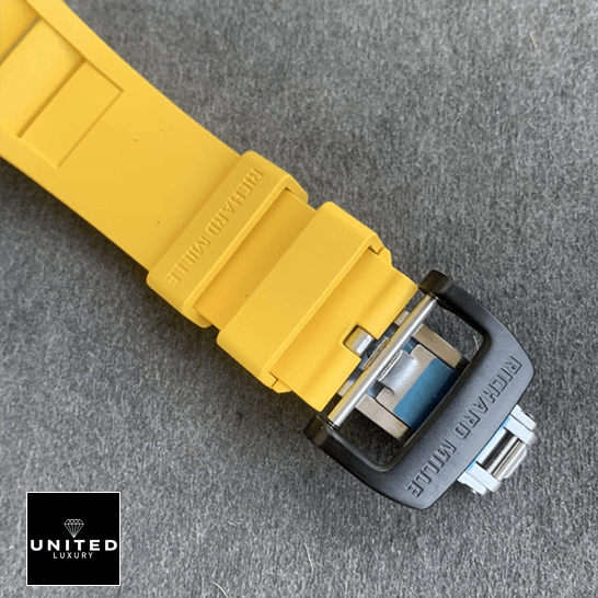 Richard Mille RM3501 Yellow Rubber Bracelet  opened clasp