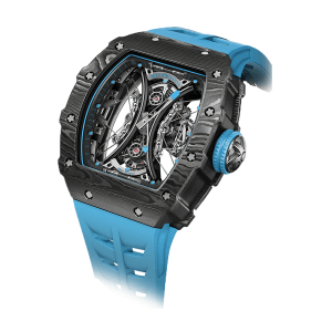 richard-mille-tourbillon-skeleton-blue-rubber-watch