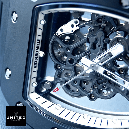 Richard Mille RM055 White Skeleton Black Bezel 