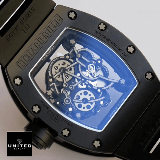 Richard Mille RM055 Skeleton Black Dial  upside view
