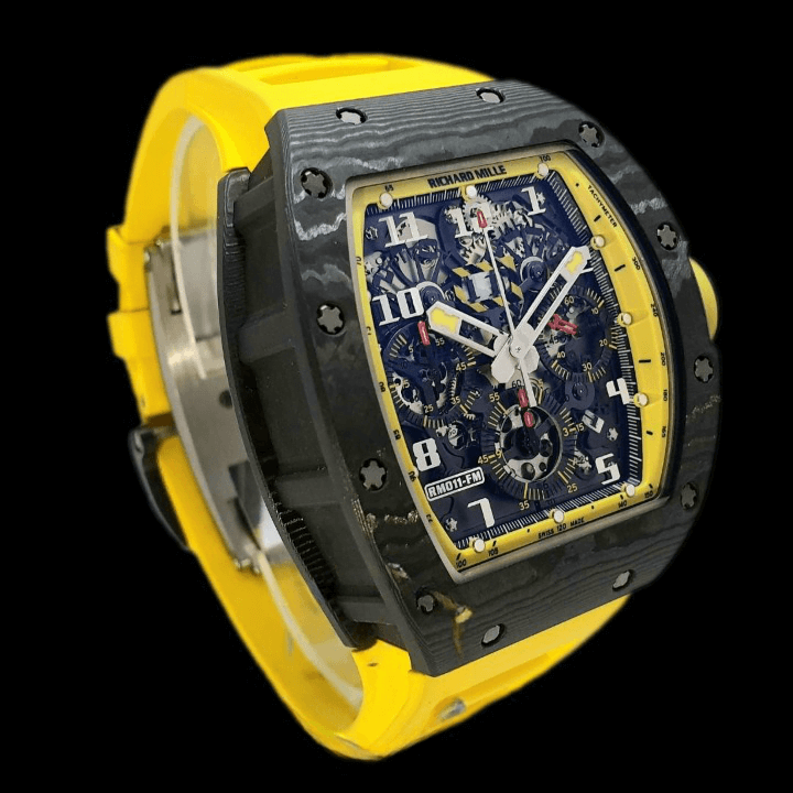 Richard Mille RM11-03 Yellow Storm 3 Richard Mille RM011 1631962966 Black Bezel Yellow Rubber Bracelet