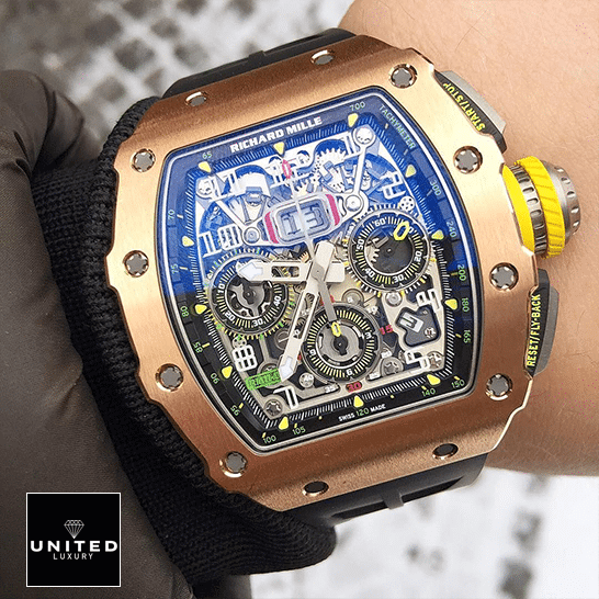 Richard Mille RM01103 Rose Gold Bezel  on the man wrist