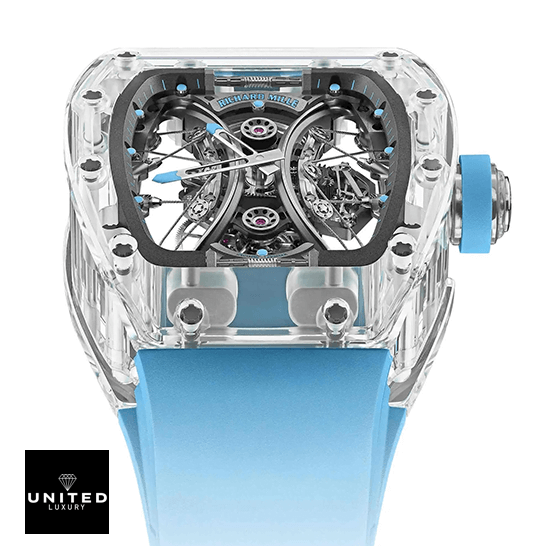 Richard Mille Tourbillion RM0302 Sapphire  blue rubber bracelet