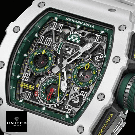 Richard Mille RM1103 Green Dial White Bezel 