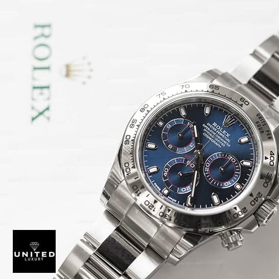 Rolex Daytona 116509 Blue Dial S.Steel Bezel Oyster  on the Rolex Box