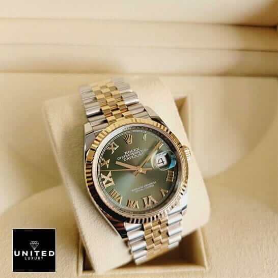 Rolex Datejust 126283RBR Green Roman Dial 1 Rolex Datejust 126283RBR Roman Green Dial in the box