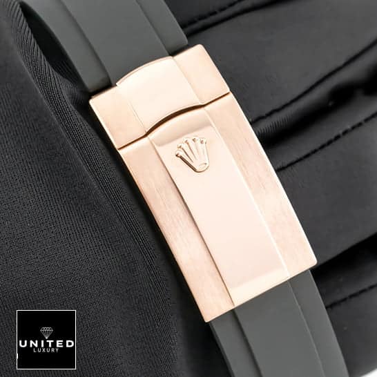 Rolex Sky-Dweller 326235 Rose Gold Fold Clasp on the Rolex Logo 