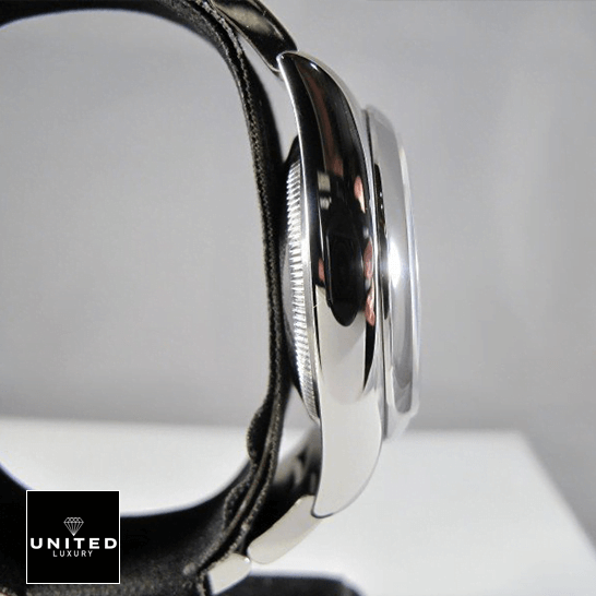 Rolex Air King 114200  stainless steel case and leftside view