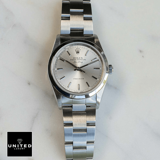 Rolex Air King 14000 Stainless Steel White Dial 6 Rolex Air King Oyster Bracelet Steel Dial on the ceramic