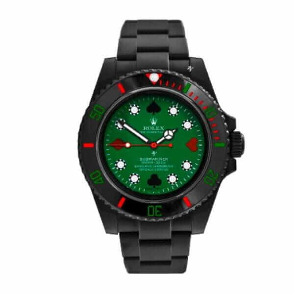 Rolex Blaken Submariner Poker Green Dial 114060 