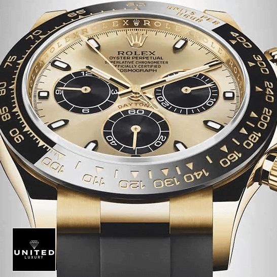 Rolex Daytona 116518LN Black Bezel Yellow Gold Case 