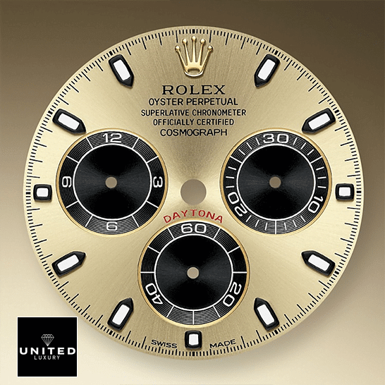 Rolex Daytona 116518LN Black & Gold Dial on the Rolex Logo 