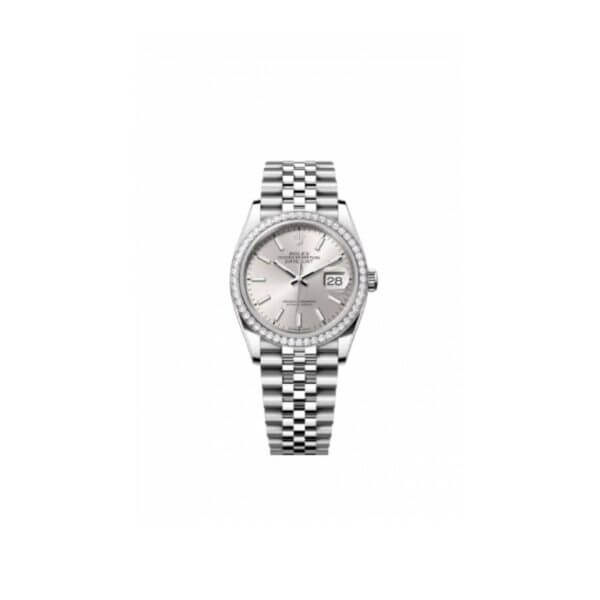 Rolex Datejust 116284 Diamond Bezel Silver Dial 