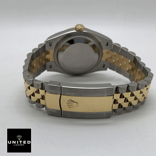 Rolex Datejust 36 Wimbledon Two Tone Jubilee Fold Clasp on the Rolex Logo 