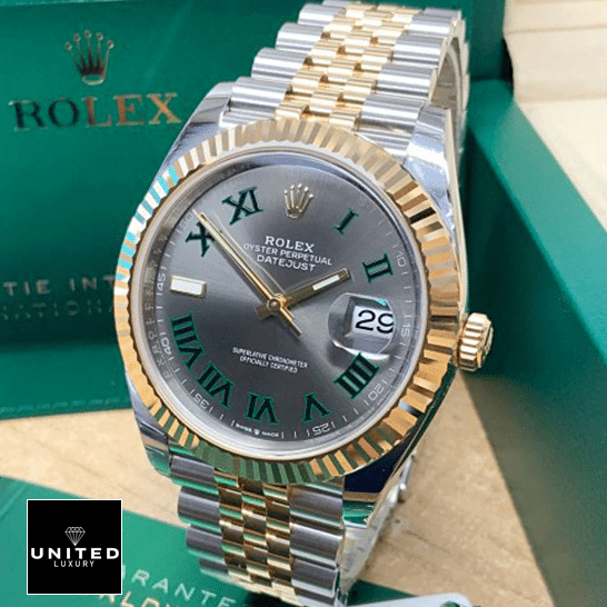 Rolex Datejust 36 Grey Romen Numerial Dial  in the box
