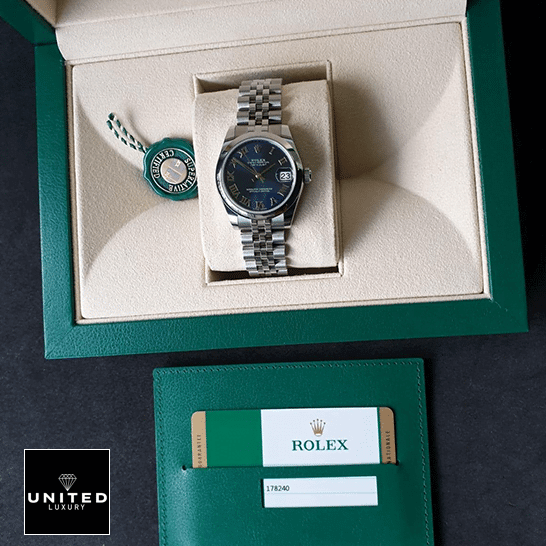 Rolex Datejust 178240-0037 S.Steel Jubilee  in the Green Rolex Box & Guarantee Card