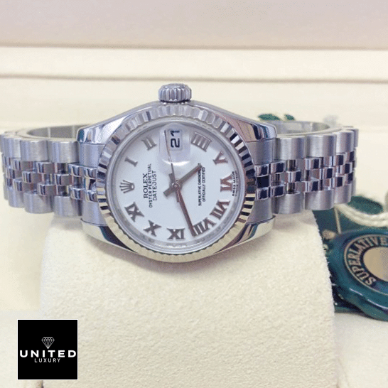 Rolex Datejust 179174 White Romen Numerial Dial 