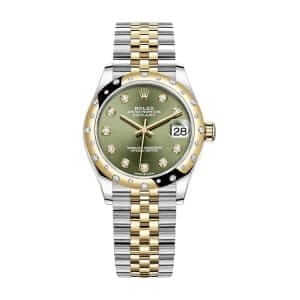 rolex-datejust-278273-31mm-yellow-gold-olive-green-set-diamonds-dial