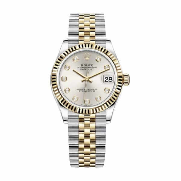 rolex-datejust-28mm-279173-steel-yellow-gold-automatic-silver-with-diamond-dial